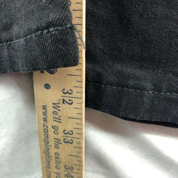 New Rue21 Jeans Premium Straight Leg Black Patch Distressed Size 30/32 Men - Picture 10 of 12